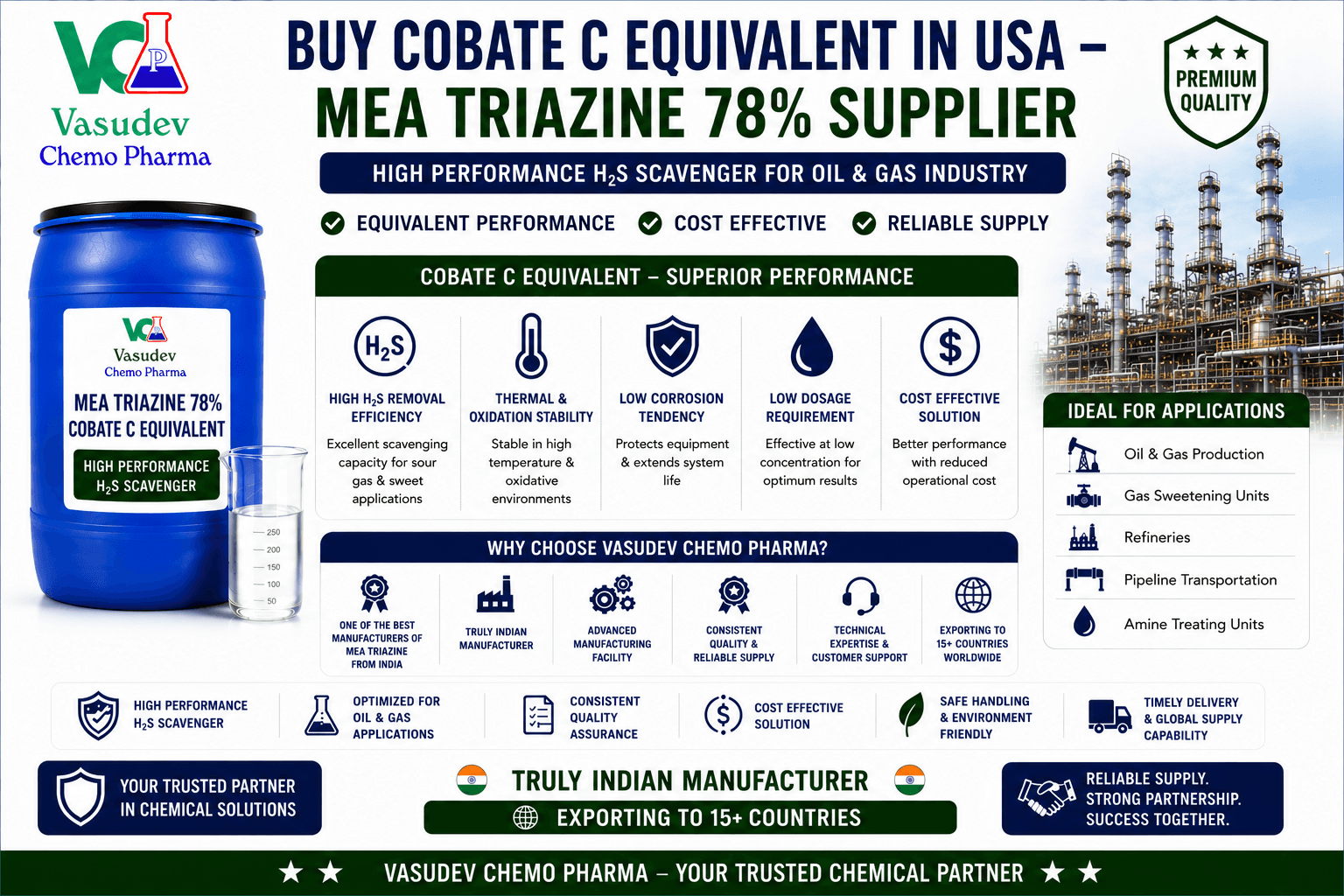 Buy Cobate C equivalent MEA Triazine 78 in USA from direct manufacturer supplier