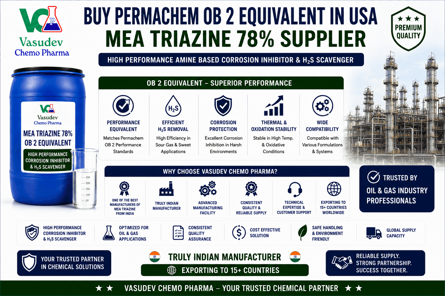 Buy Permachem OB 2 equivalent MEA Triazine 78 from supplier in USA and Canada