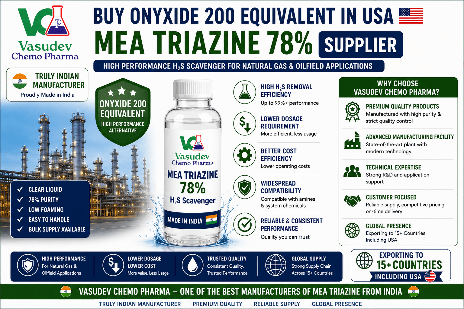 Buy Onyxide 200 equivalent MEA Triazine 78 in USA from direct manufacturer supplier